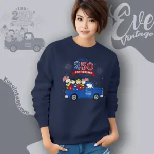 Snoopy Driving Truck 250th Anniversary Sweatshirt