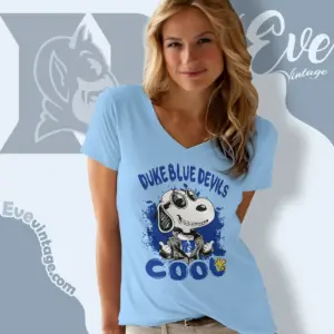 Snoopy Duke Blue Devils Cool V Neck TShirt