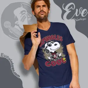 Snoopy Florida State Seminoles Cool V Neck TShirt
