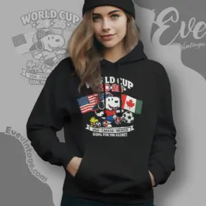 Snoopy Football Goal For The Globe World Cup Hoodie