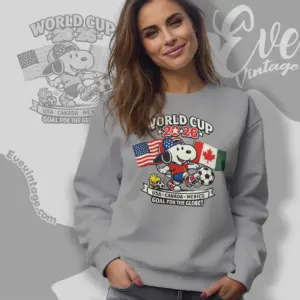 Snoopy Football Goal For The Globe World Cup Sweatshirt