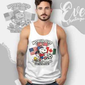 Snoopy Football Goal For The Globe World Cup Tank Top Racerback