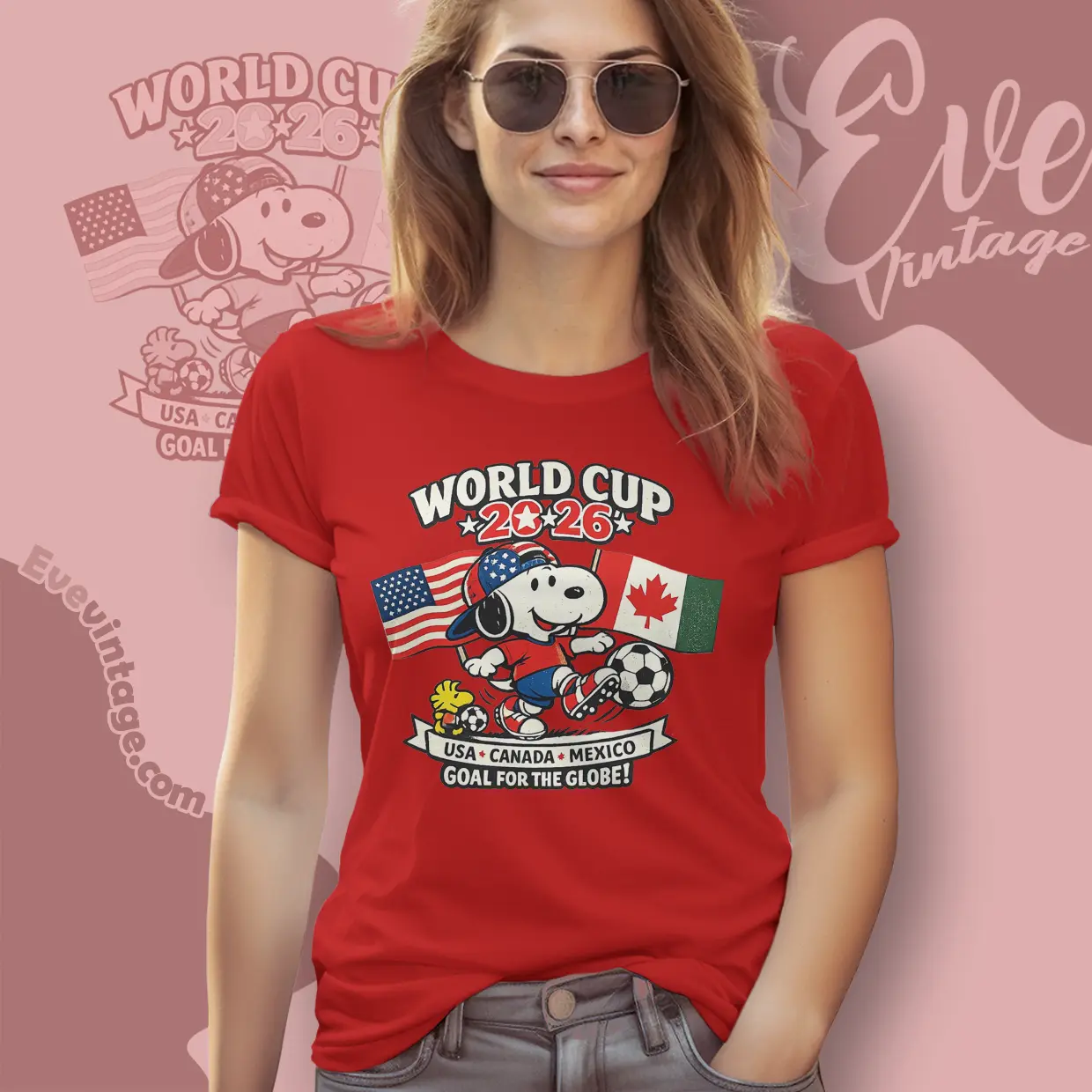 Snoopy Football Goal For The Globe World Cup Women T shirt Snoopy Football Goal For The Globe World Cup Women T shirt