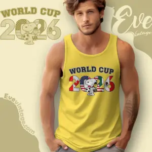 Snoopy Football World Cup 2026 Trophy Tank Top Racerback