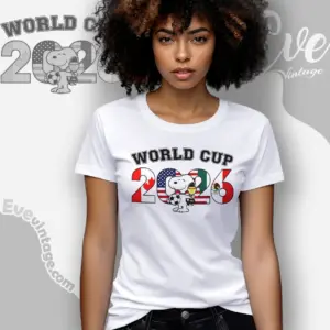Snoopy Football World Cup 2026 Trophy Women T shirt