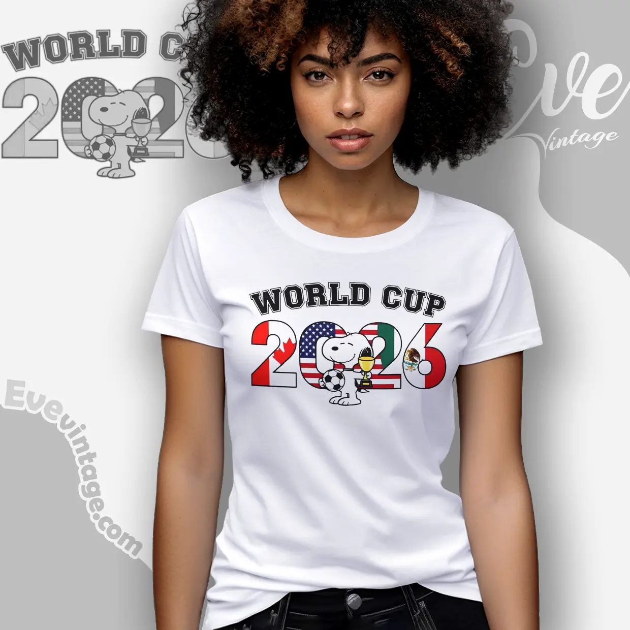 Snoopy Football World Cup 2026 Trophy Women T shirt Snoopy Football World Cup 2026 Trophy Women T shirt