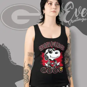 Snoopy Georgia Bulldogs Cool Tank Top Racerback
