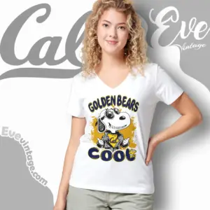 Snoopy Golden Bears Cool V Neck TShirt