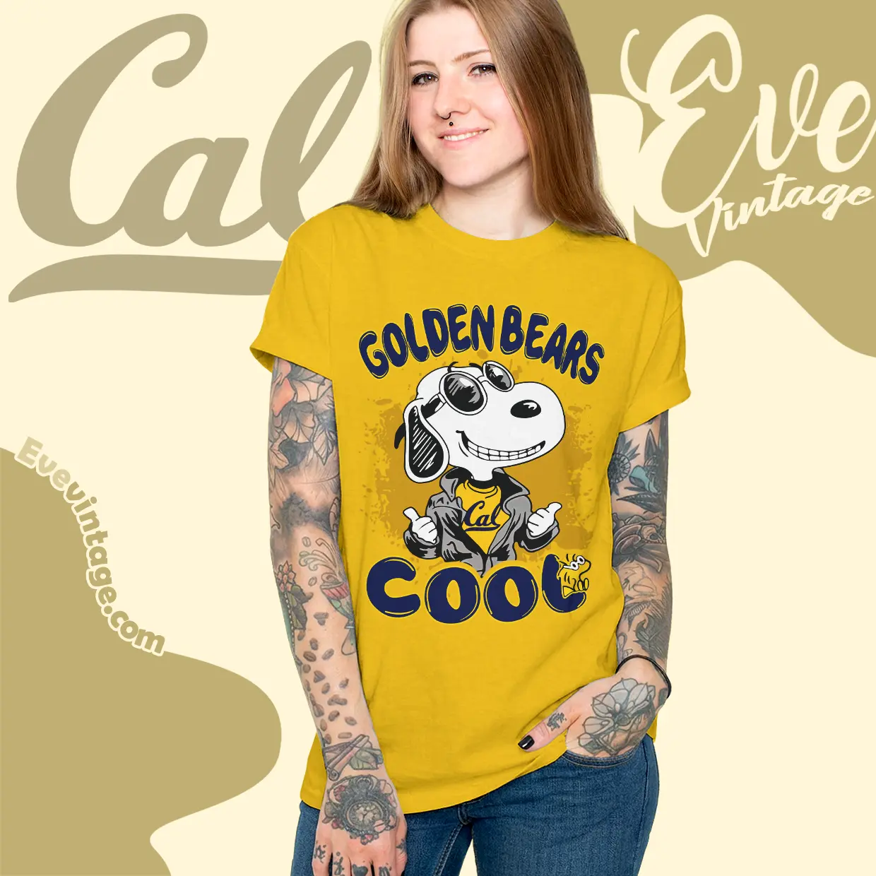 Snoopy Golden Bears Cool Women T shirt Snoopy Golden Bears Cool Women T shirt