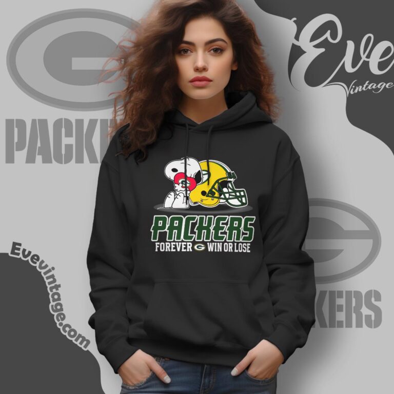 Snoopy Green Bay Packers Forever Win Or Lose Shirt Hoodie Snoopy Green Bay Packers Forever Win Or Lose Shirt Hoodie