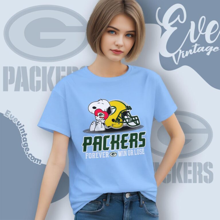 Snoopy Green Bay Packers Forever Win Or Lose Shirt Women T shirt Snoopy Green Bay Packers Forever Win Or Lose Shirt Women T shirt