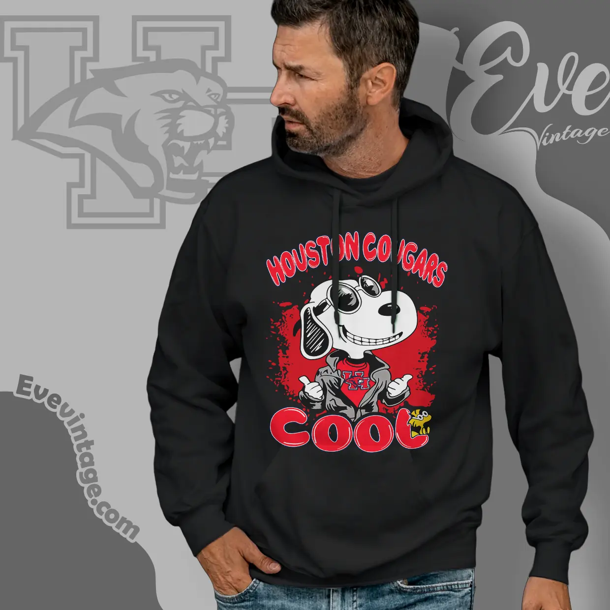 Snoopy Houston Cougars Cool Hoodie Snoopy Houston Cougars Cool Hoodie