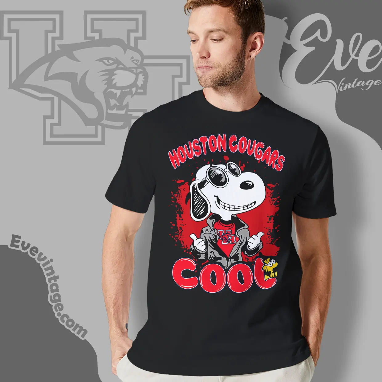 Snoopy Houston Cougars Cool T shirt Snoopy Houston Cougars Cool T shirt