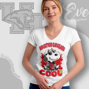 Snoopy Houston Cougars Cool V Neck TShirt