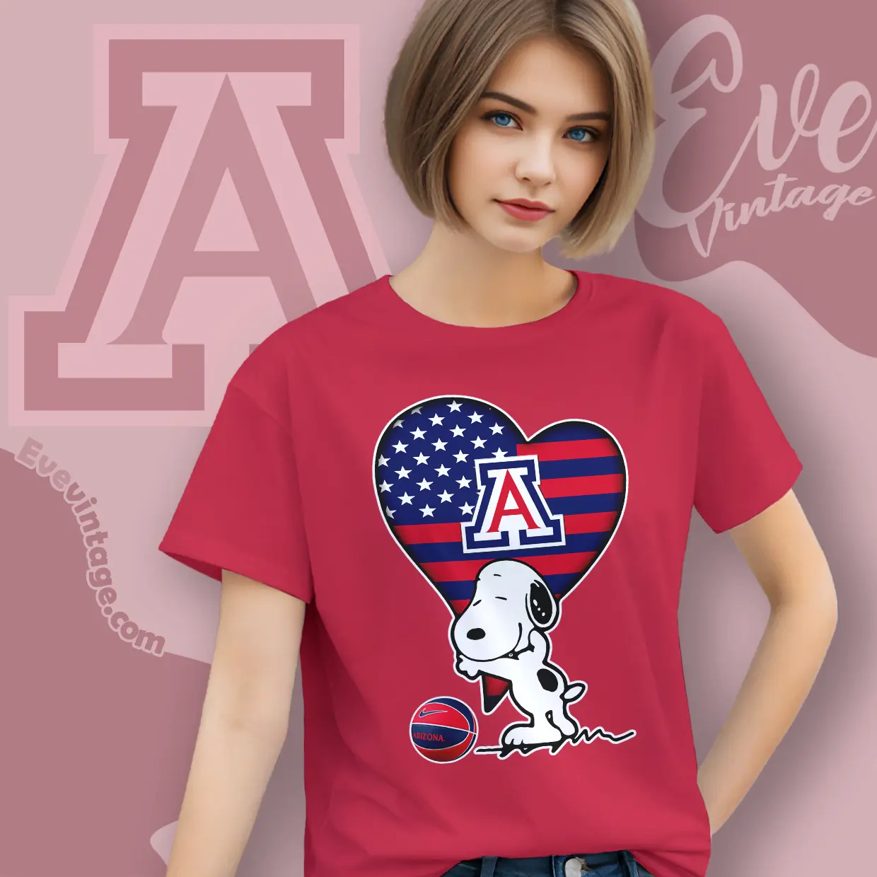 Snoopy Hugs Arizona Wildcats Heart Women T shirt Snoopy Hugs Arizona Wildcats Heart Women T shirt