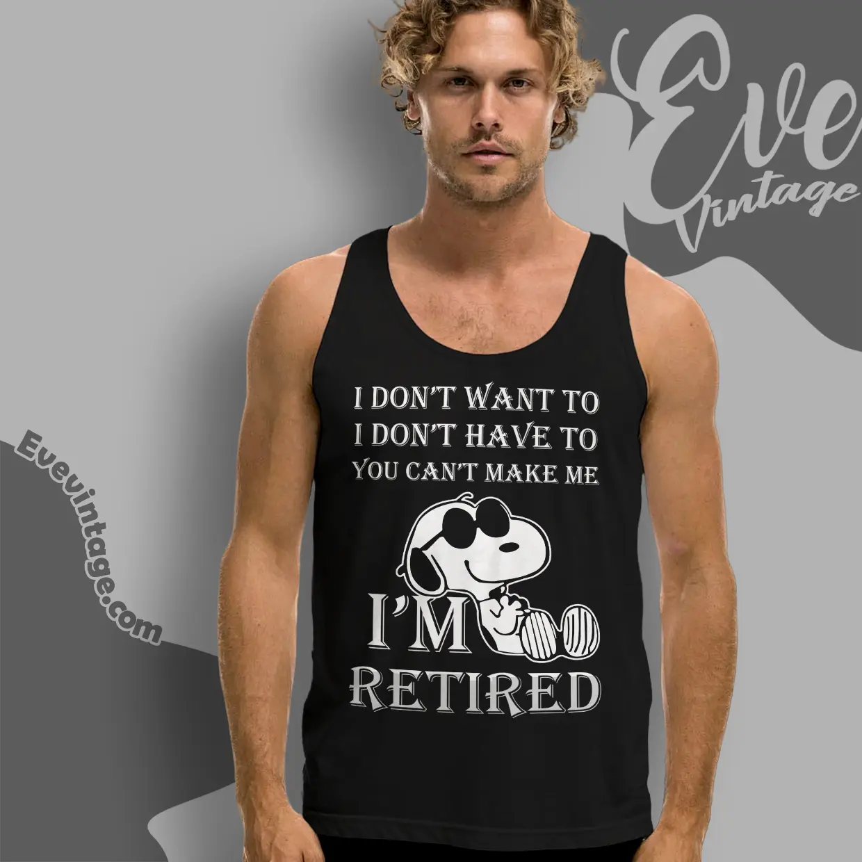 Snoopy Im Retired Tank Top Racerback Snoopy Im Retired Tank Top Racerback
