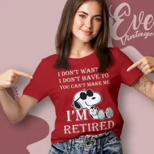 Snoopy Im Retired Women T shirt