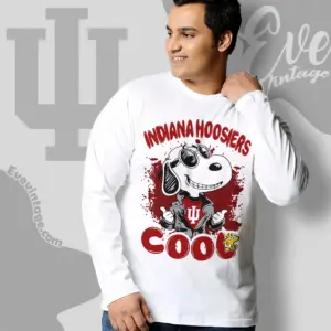 Snoopy Indiana Hoosiers Cool Long Sleeve Tee
