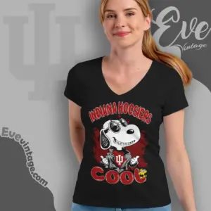 Snoopy Indiana Hoosiers Cool V Neck TShirt