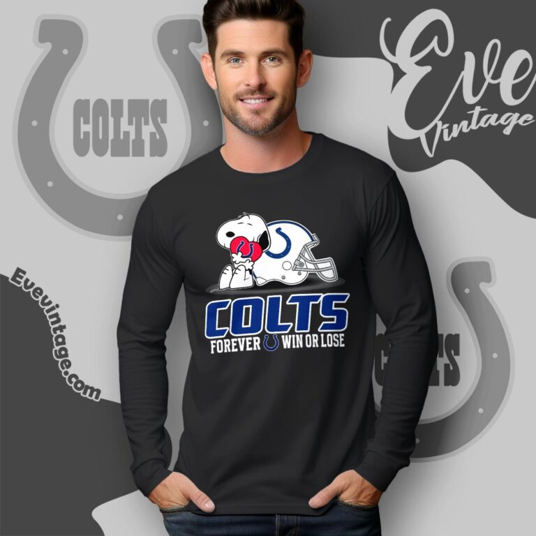 Snoopy Indianapolis Colts Forever Win Or Lose Shirt Long Sleeve Tee Snoopy Indianapolis Colts Forever Win Or Lose Shirt Long Sleeve Tee
