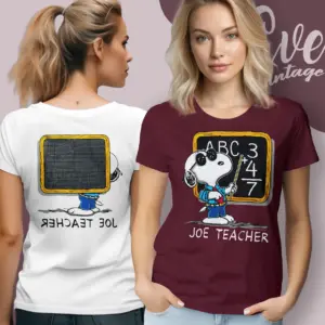 Snoopy Joe Teacher Vintage Women T shirt
