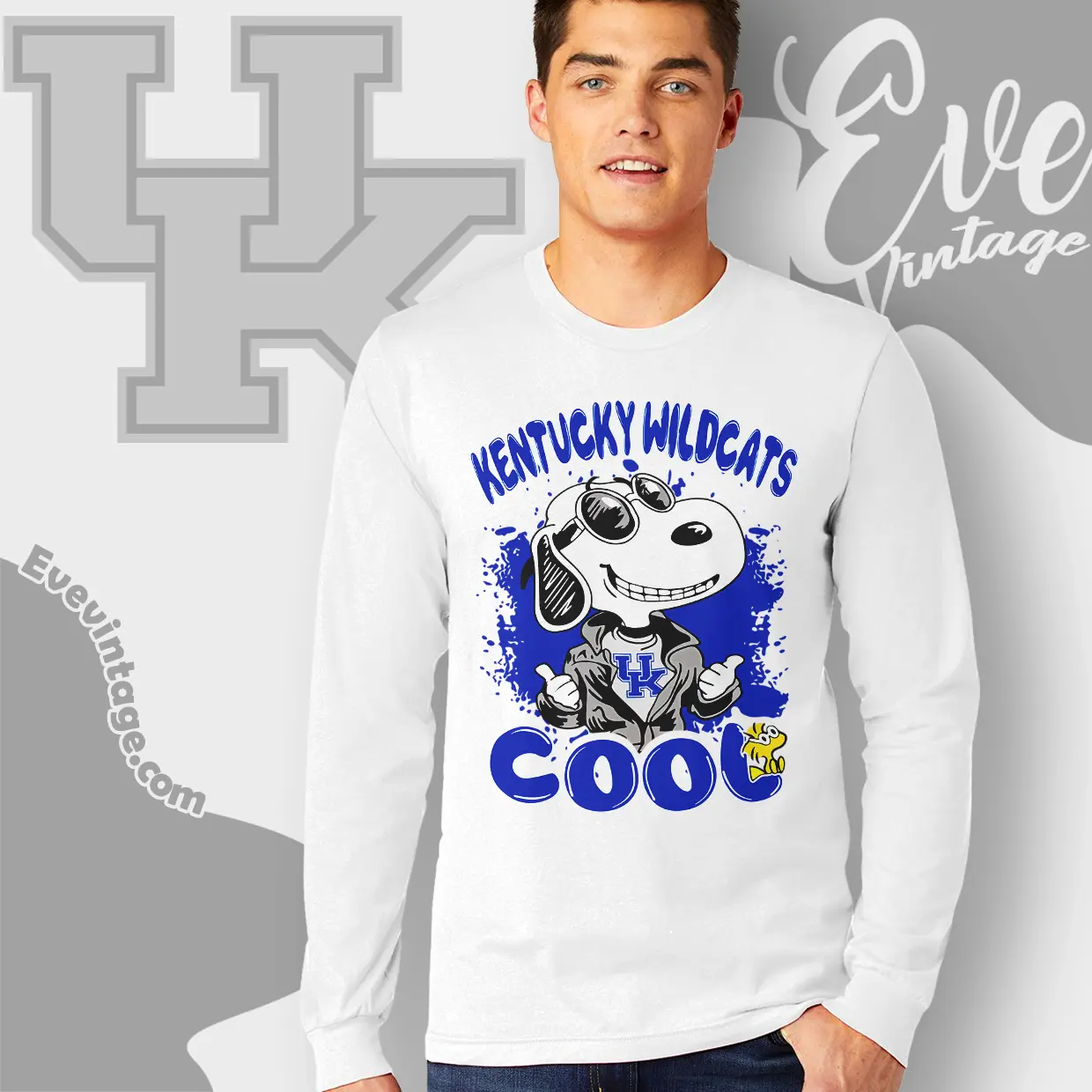 Snoopy Kentucky Wildcats Cool Long Sleeve Tee Snoopy Kentucky Wildcats Cool Long Sleeve Tee