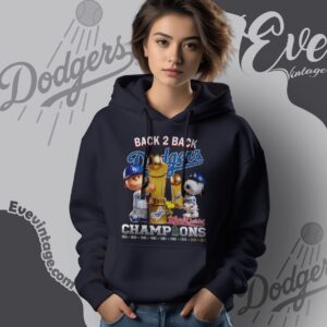 Snoopy La Dodgers Back To Back 2025 Shirt Peanuts World Series Champions Tee Hoodie