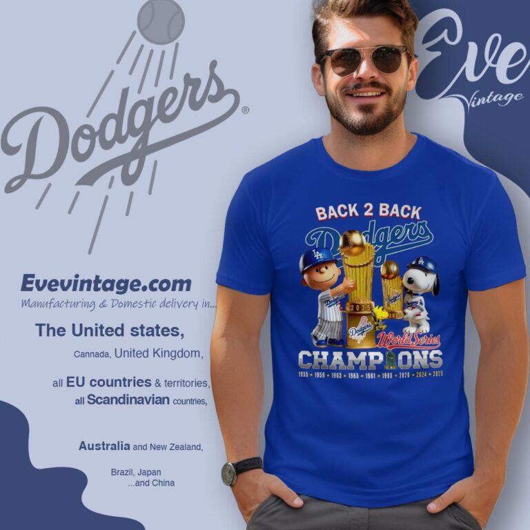 Snoopy La Dodgers Back To Back 2025 Shirt Peanuts World Series Champions Tee T shirt Snoopy La Dodgers Back To Back 2025 Shirt Peanuts World Series Champions Tee T shirt