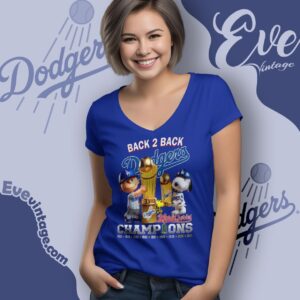 Snoopy La Dodgers Back To Back 2025 Shirt – Peanuts World Series Champions Tee