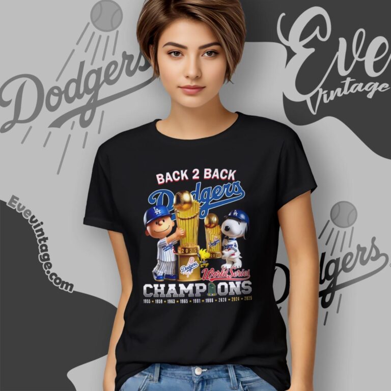 Snoopy La Dodgers Back To Back 2025 Shirt Peanuts World Series Champions Tee Women T shirt Snoopy La Dodgers Back To Back 2025 Shirt Peanuts World Series Champions Tee Women T shirt