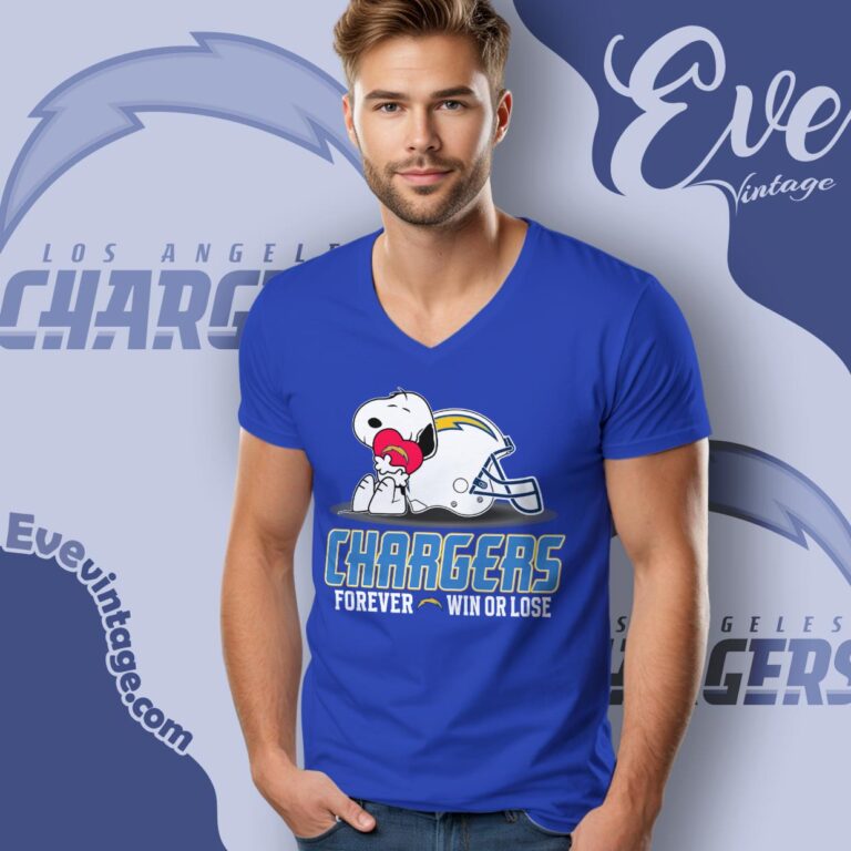 Snoopy Los Angeles Chargers Forever Win Or Lose Shirt V Neck TShirt Snoopy Los Angeles Chargers Forever Win Or Lose Shirt V Neck TShirt