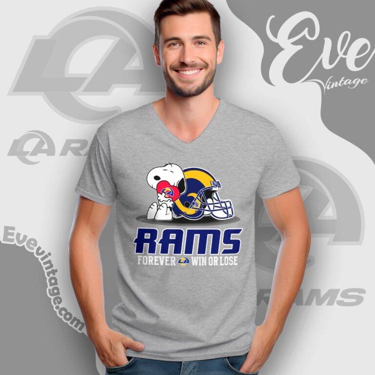 Snoopy Los Angeles Rams Forever Win Or Lose Shirt V Neck TShirt Snoopy Los Angeles Rams Forever Win Or Lose Shirt V Neck TShirt