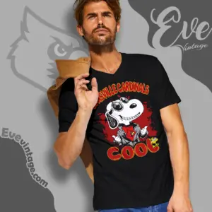 Snoopy Louisville Cardinals Cool V Neck TShirt