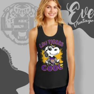 Snoopy Lsu Tigers Cool Tank Top Racerback