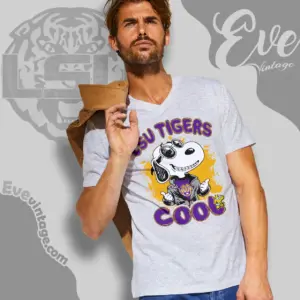 Snoopy Lsu Tigers Cool V Neck TShirt