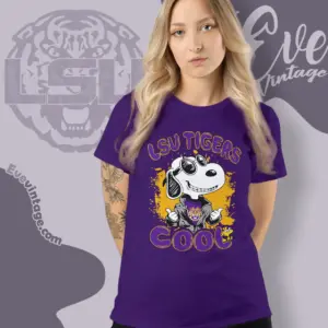 Snoopy Lsu Tigers Cool Women T shirt