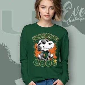 Snoopy Miami Hurricanes Cool Long Sleeve Tee