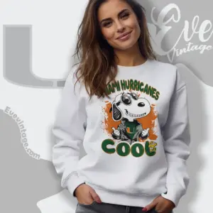 Snoopy Miami Hurricanes Cool Sweatshirt