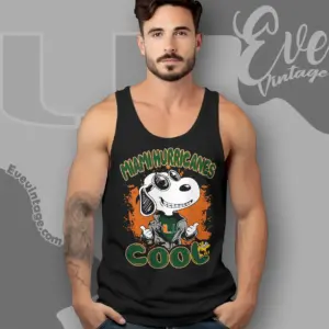 Snoopy Miami Hurricanes Cool Tank Top Racerback