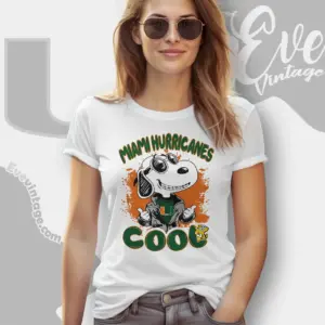 Snoopy Miami Hurricanes Cool Women T shirt