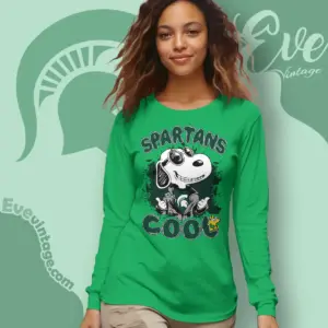 Snoopy Michigan State Spartans Cool Long Sleeve Tee