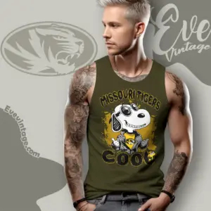 Snoopy Missouri Tigers Cool Tank Top Racerback