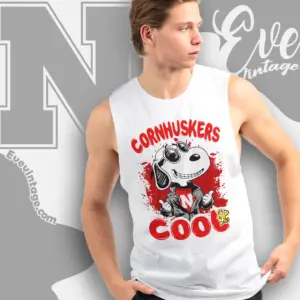 Snoopy Nebraska Cornhuskers Cool Tank Top Racerback