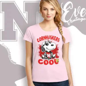 Snoopy Nebraska Cornhuskers Cool Women T shirt