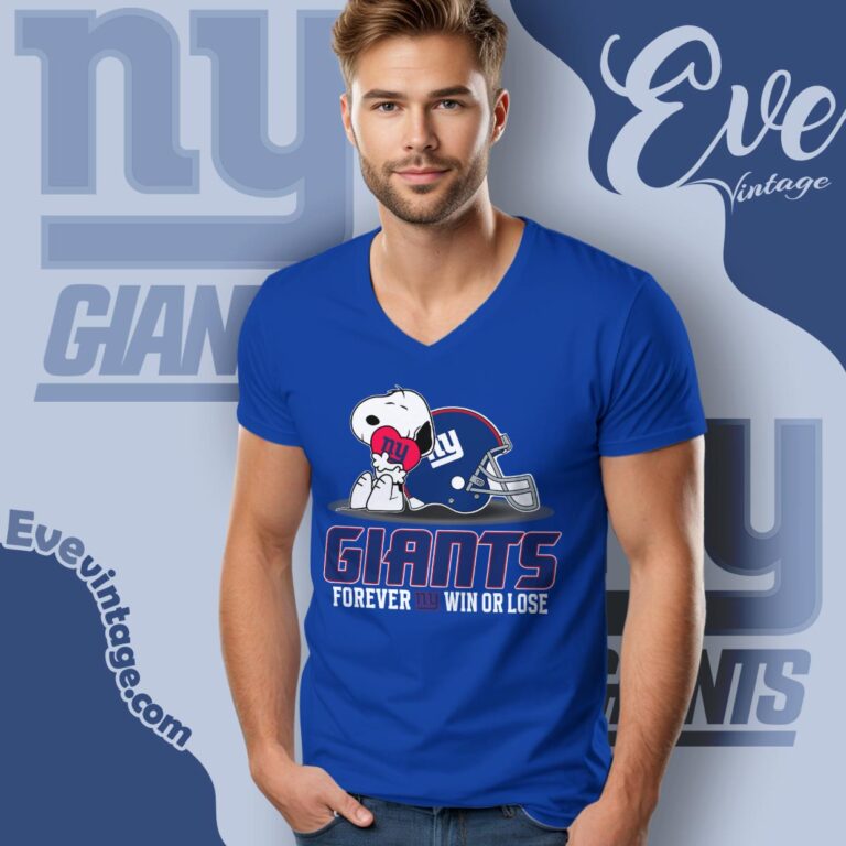 Snoopy New York Giants Forever Win Or Lose Shirt V Neck TShirt Snoopy New York Giants Forever Win Or Lose Shirt V Neck TShirt
