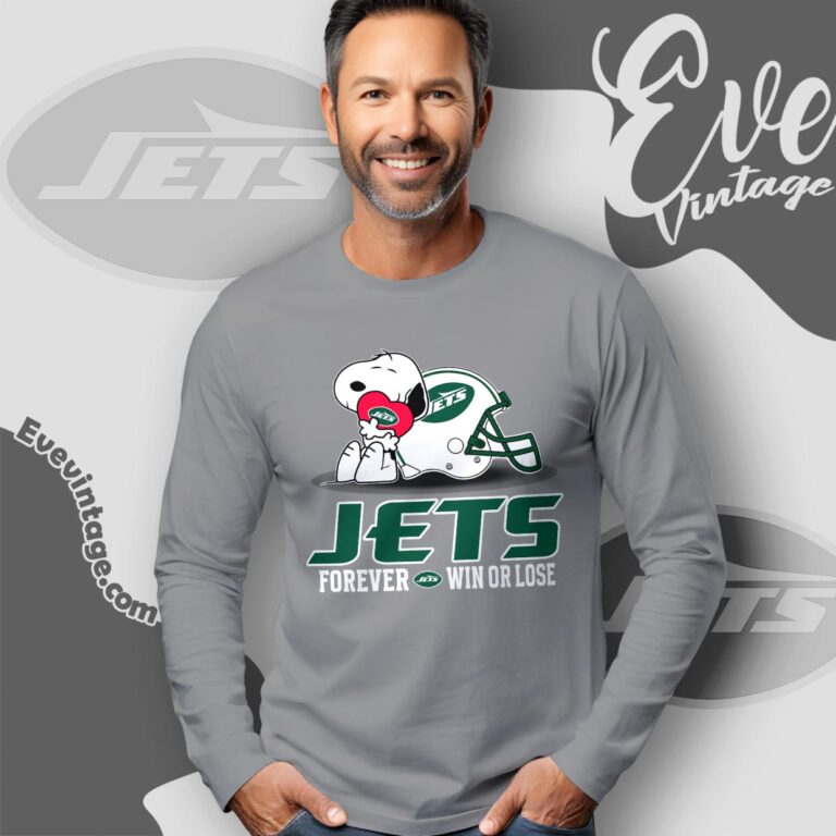 Snoopy New York Jets Forever Win Or Lose Shirt Long Sleeve Tee Snoopy New York Jets Forever Win Or Lose Shirt Long Sleeve Tee