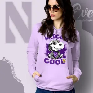 Snoopy Northwestern Wildcats Cool Hoodie