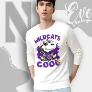 Snoopy Northwestern Wildcats Cool Long Sleeve Tee