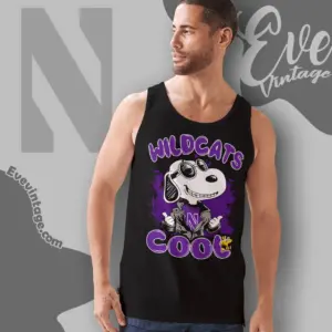 Snoopy Northwestern Wildcats Cool Tank Top Racerback