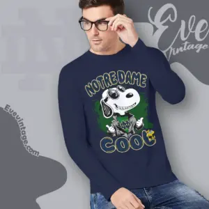 Snoopy Notre Dame Fighting Irish Cool Long Sleeve Tee